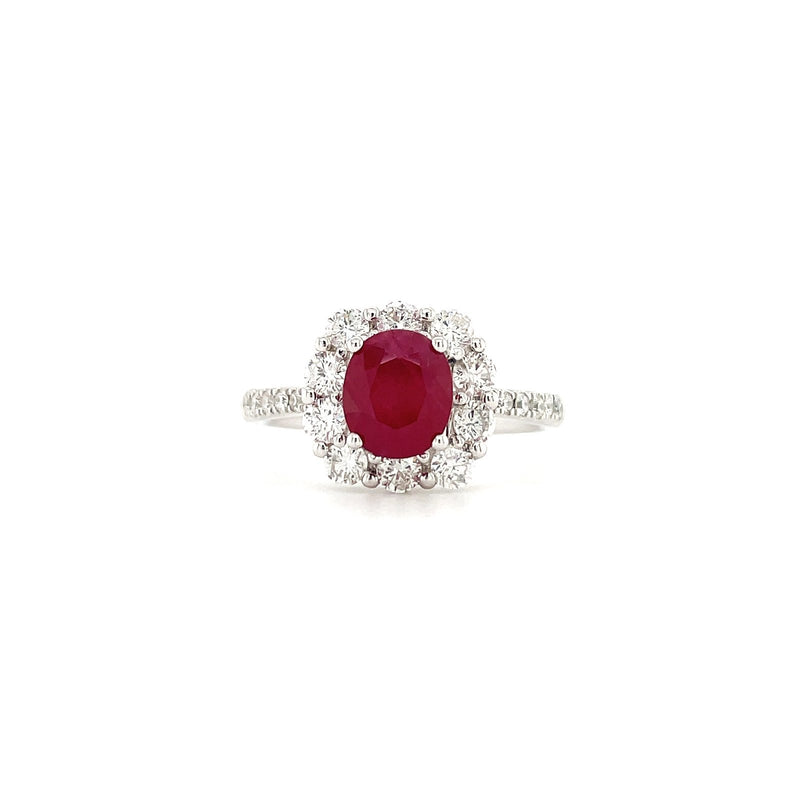 Ruby Diamond Ring-Ruby Diamond Ring - RREDW00422