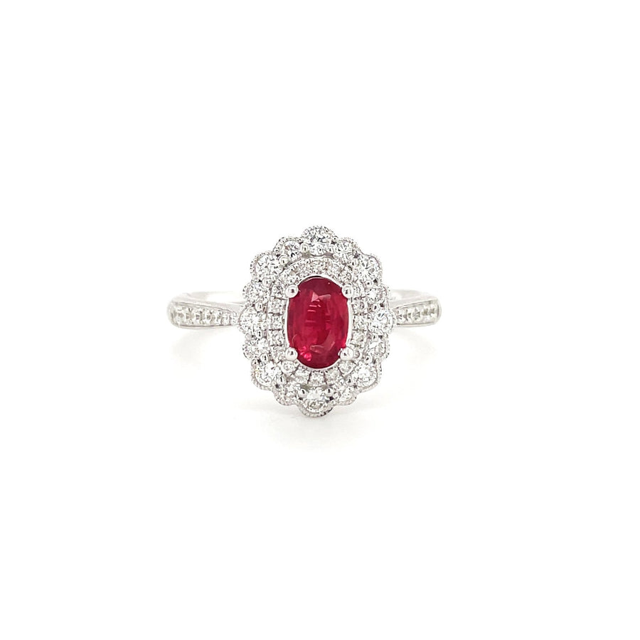 Ruby Diamond Ring - RREDW00430