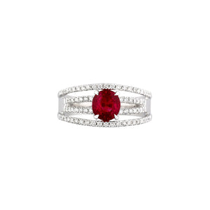 Ruby Diamond Ring-Ruby Diamond Ring - RRNEL00489