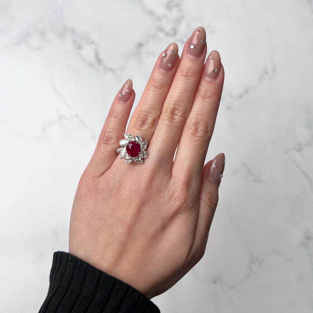 Ruby Rings Jared Ruby Engagement Ring On Hand