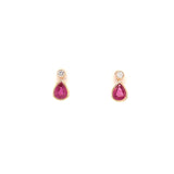 Ruby Diamond Stud Earrings-Ruby Diamond Stud Earrings - REEDW00331