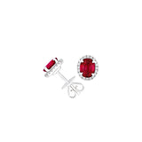 Ruby Diamond Stud Earrings - RENEL00224