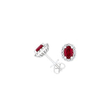 Ruby Diamond Stud Earrings-Ruby Diamond Stud Earrings - RENEL00232