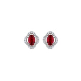 Ruby Diamond Stud Earrings - RENEL00240