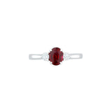 Ruby Diamond Three Stone Ring-Ruby Diamond Three Stone Ring - RRNEL00307