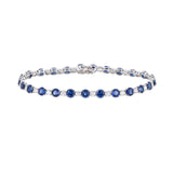 Sapphire and Diamond Bracelet-Sapphire and Diamond Bracelet - SBNEL00091