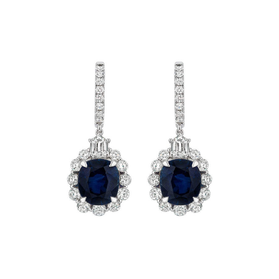 Sapphire and Diamond Drop Earrings - SENEL00158