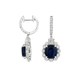 Sapphire and Diamond Drop Earrings - SENEL00158