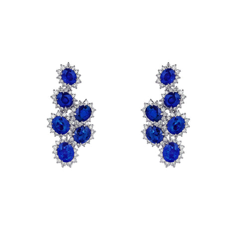 Sapphire and Diamond Earrings - SENEL00240