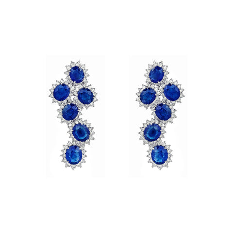 Sapphire and Diamond Earrings - SENEL00257
