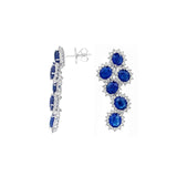 Sapphire and Diamond Earrings-Sapphire and Diamond Earrings - SENEL00257