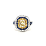 Sapphire and Yellow Diamond Ring - DRUJD00521