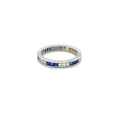 Sapphire Diamond Band-Sapphire Diamond Band -