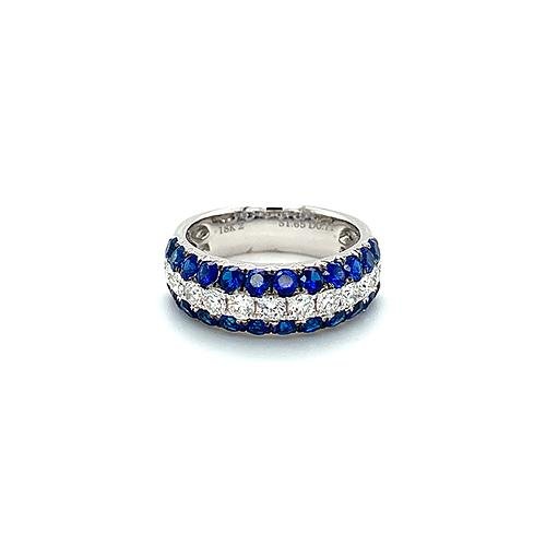 Sapphire Diamond Band-Sapphire Diamond Band -