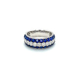 Sapphire Diamond Band-Sapphire Diamond Band -