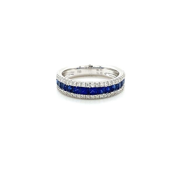 Sapphire Diamond Band-Sapphire Diamond Band -