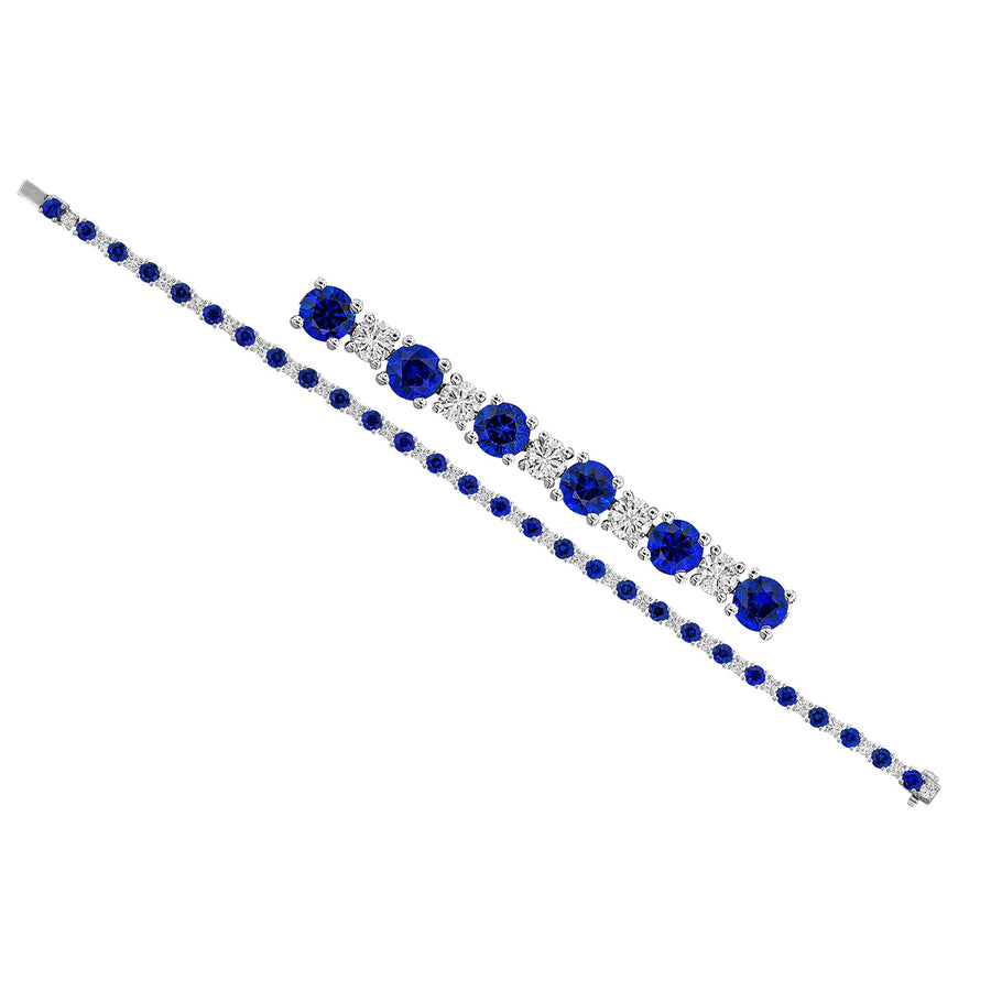 Sapphire Diamond Bracelet - B28085-S