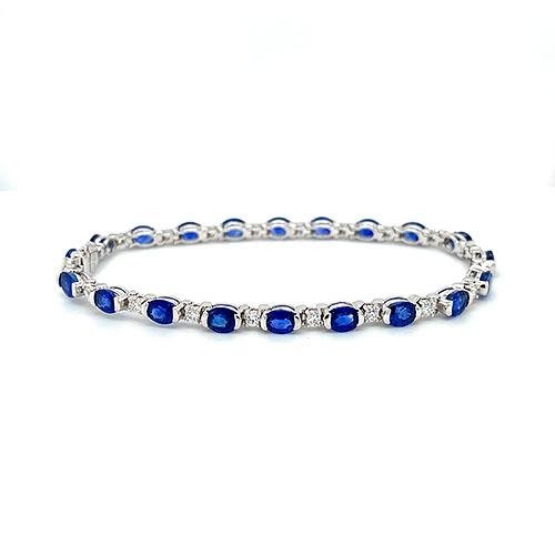 Sapphire diamond bracelet yellow gold Clearance