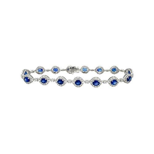 Sapphire Diamond Bracelet-Sapphire Diamond Bracelet -