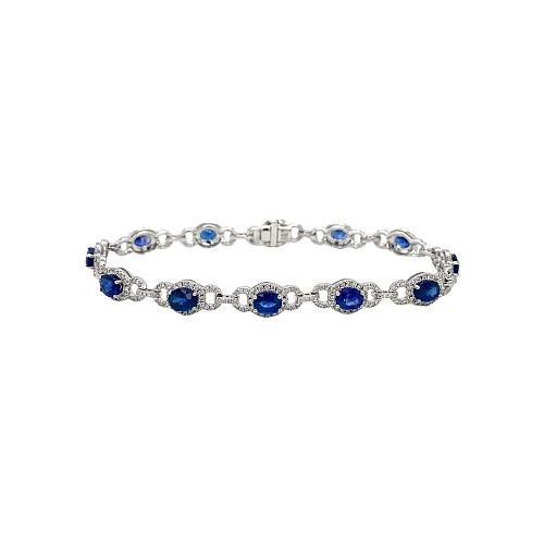 Sapphire Diamond Bracelet-Sapphire Diamond Bracelet -