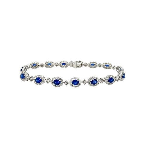 Sapphire Diamond Bracelet-Sapphire Diamond Bracelet -