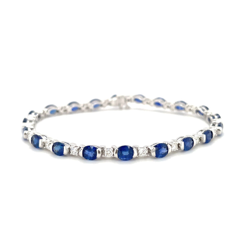 Sapphire Diamond Bracelet-Sapphire Diamond Bracelet - SBEDW00182