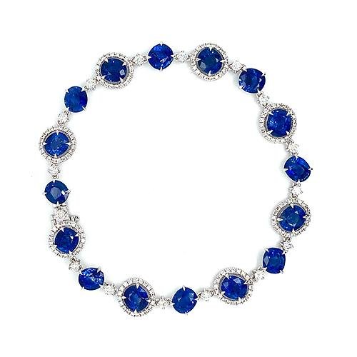 Sapphire Diamond Bracelet-Sapphire Diamond Bracelet -