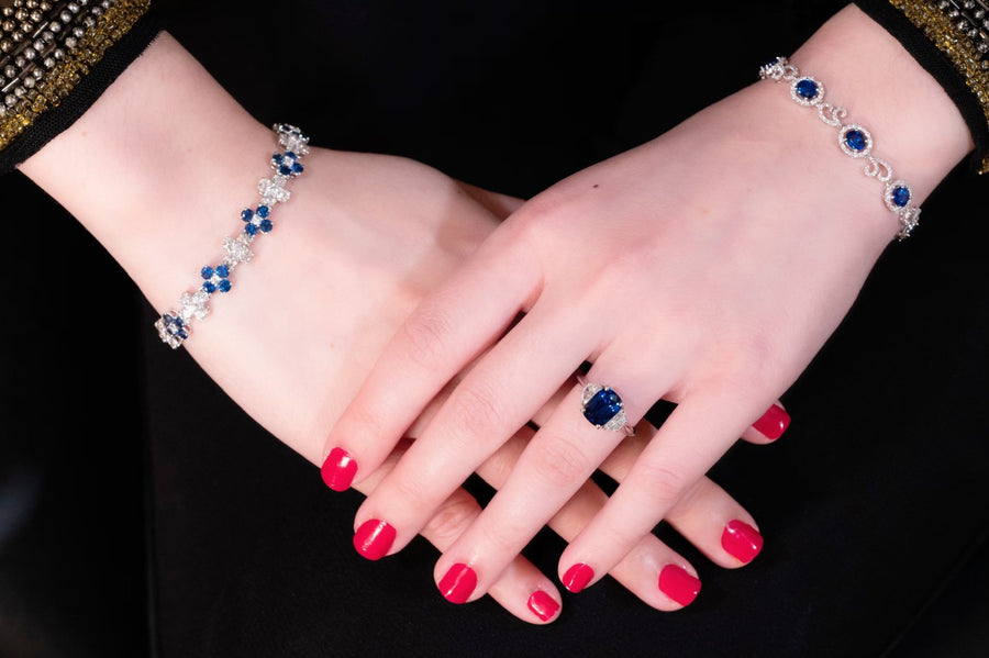 Sapphire Diamond Bracelet -