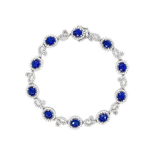 Sapphire Diamond Bracelet-Sapphire Diamond Bracelet -