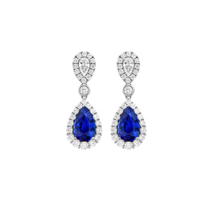 Sapphire Diamond Earrings - E28382-S