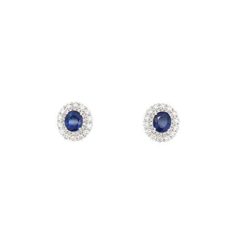 Sapphire Diamond Earrings-Sapphire Diamond Earrings - SEEDW00299