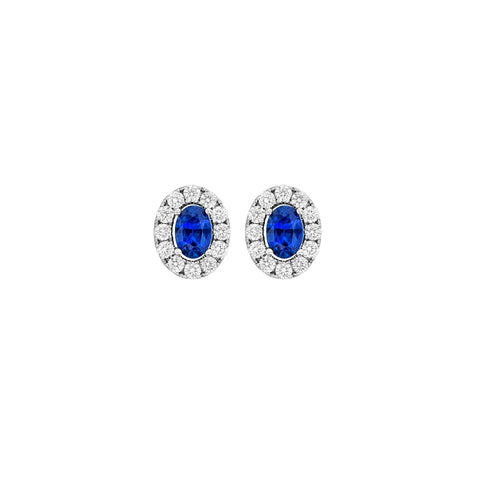 Sapphire Diamond Earrings - SESPK00125
