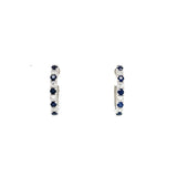 Sapphire Diamond Hoop Earrings - SEEDW00315