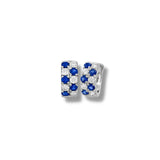 Sapphire Diamond Huggie Earrings - SESPK00117
