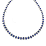 Sapphire and Diamond Necklace-Sapphire Diamond Necklace -