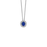 Sapphire Diamond Necklace-Sapphire Diamond Necklace - P6556-S