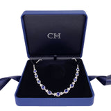 Sapphire Diamond Necklace-Sapphire Diamond Necklace - SNEDW00331