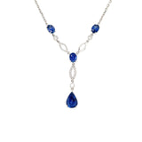 Sapphire Diamond Necklace - SNEDW00398