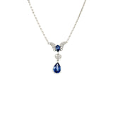 Sapphire Diamond Necklace-Sapphire Diamond Necklace - SNEDW00406