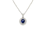 Sapphire Diamond Necklace - SNEDW00422