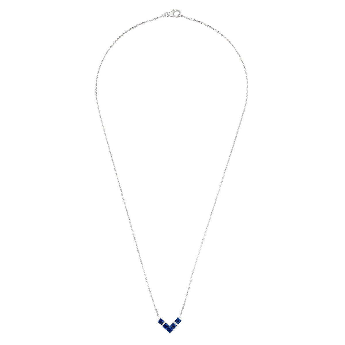Sapphire Diamond Necklace - SNNEL00190