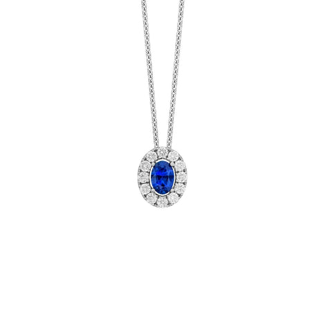Sapphire Diamond Necklace - SNSPK00125