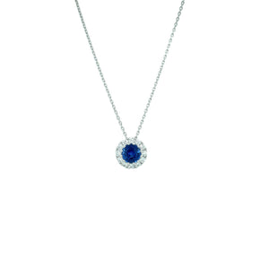Sapphire Diamond Necklace - SNSPK00166