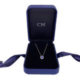 Sapphire Diamond Pendant and Chain -