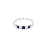 Sapphire Diamond Ring-Sapphire Diamond Ring - R1110SAW