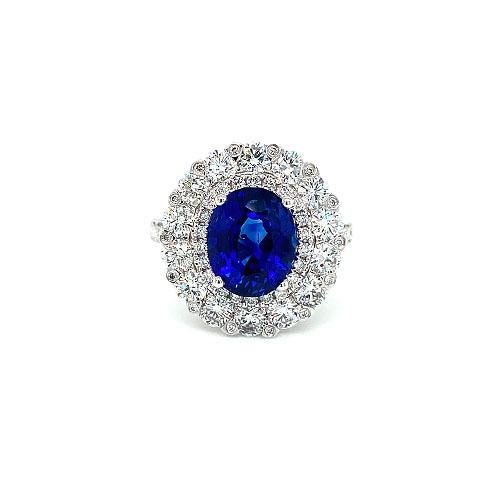Sapphire Diamond Ring -