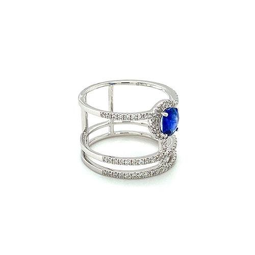 Sapphire Diamond Ring-Sapphire Diamond Ring -