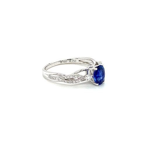 Sapphire Diamond Ring -