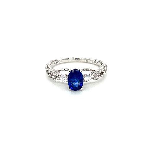 Sapphire Diamond Ring -