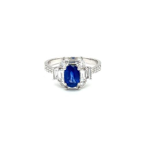 Sapphire Diamond Ring -